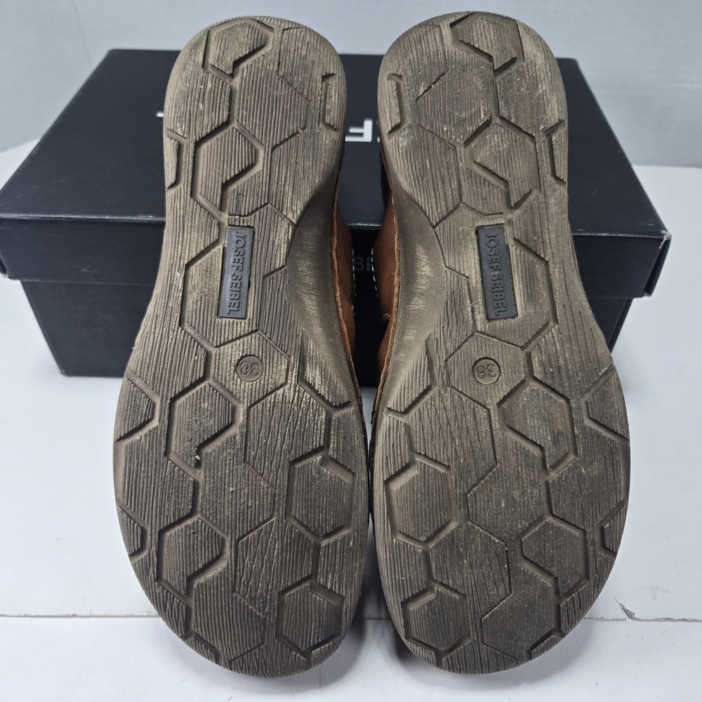 Josef Seibel Brown Women's Fergey 59 Fisherman Leather Sandal Shoes Size 7-7.5 - Picture 7 of 10